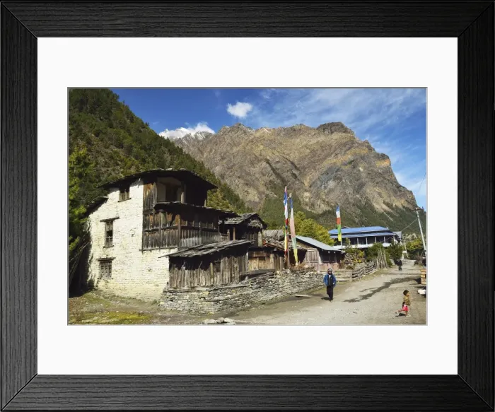 Framed Print : Lower Pisang, Marsyangdi River Valley, Annapurna Conservation Area, Gandaki, Western Region (Pashchimanchal), Nepal, Asia Framed Print : Lower Pisang, Marsyangdi River Valley, Annapurna Conservation Area, Gandaki, Western Region (Pashchimanchal), Nepal, Asia