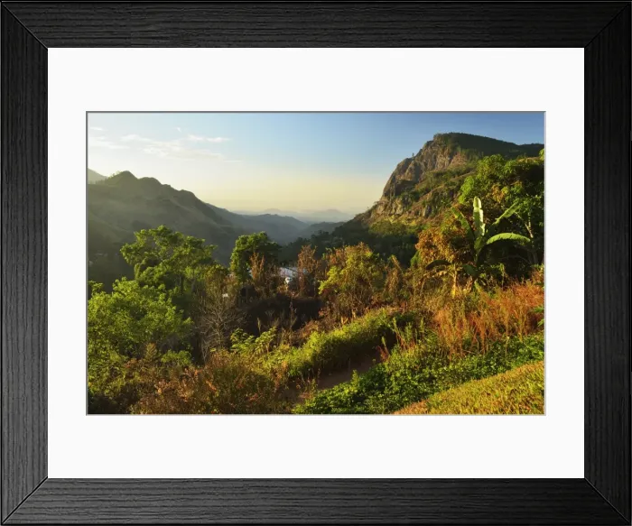 Framed Print : View of Ella Gap towards south coast, Ella Village, Central Highlands, Sri Lanka, Asia Framed Print : View of Ella Gap towards south coast, Ella Village, Central Highlands, Sri Lanka, Asia
