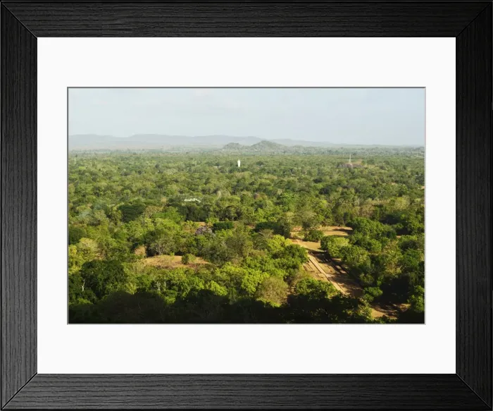 Framed Print : View of plains from Sigiriya (Lion Rock), UNESCO World Heritage Site, Sri Lanka, Asia