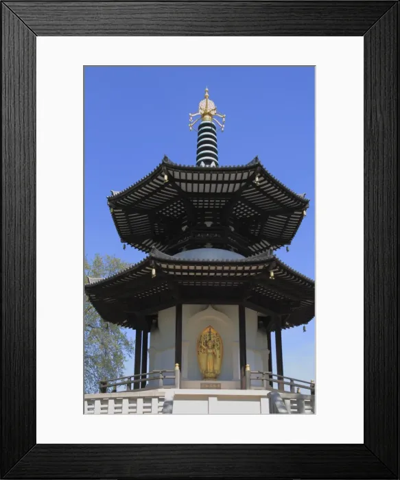 Framed Print : Peace Pagoda, Battersea Park, London, England, United Kingdom, Europe Framed Print : Peace Pagoda, Battersea Park, London, England, United Kingdom, Europe