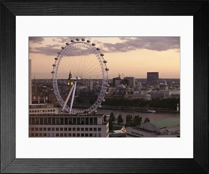 Framed Print : View over London West End skyline with the London Eye in the foreground, London, England, United Kingdom, Europe Framed Print : View over London West End skyline with the London Eye in the foreground, London, England, United Kingdom, Europe
