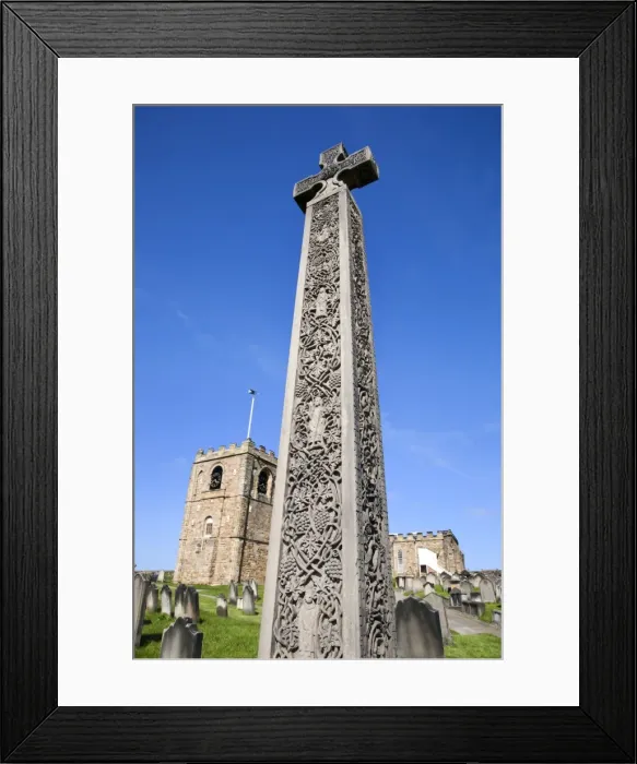 Framed Print : Caedmons Cross in St. Marys Churchyard, Whitby, North Yorkshire, Yorkshire, England, United Kingdom, Europe Framed Print : Caedmons Cross in St. Marys Churchyard, Whitby, North Yorkshire, Yorkshire, England, United Kingdom, Europe