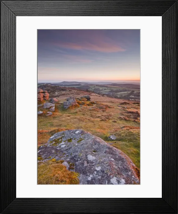 Framed Print : The view from Chinkwell Tor in Dartmoor National Park, Devon, England, United Kingdom, Europe