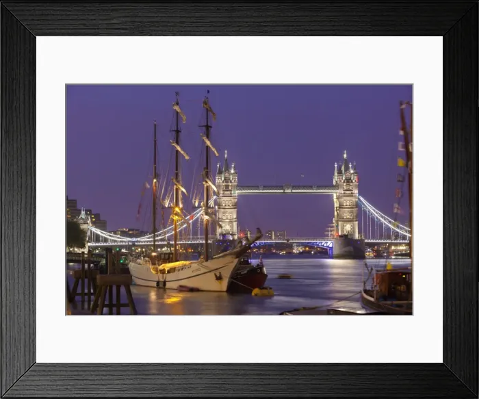 Framed Print : Tower Bridge and tall ships on River Thames, London, England, United Kingdom, Europe Framed Print : Tower Bridge and tall ships on River Thames, London, England, United Kingdom, Europe