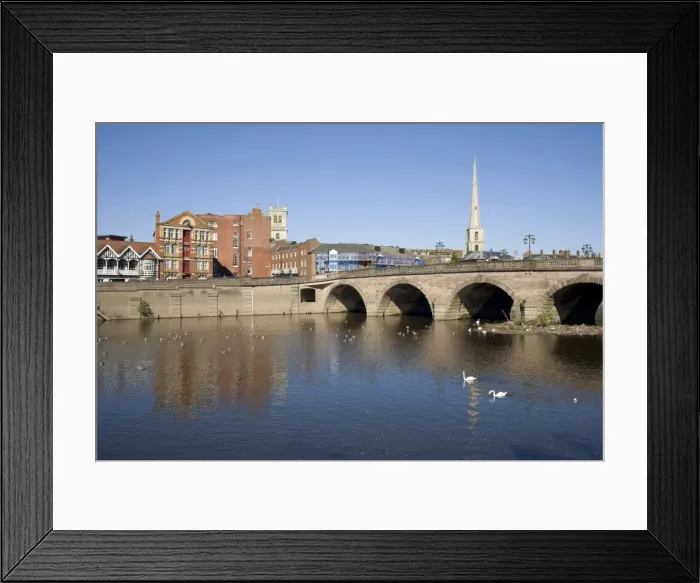 Framed Print : North Quay and bridge over River Severn, Worcester, Worcestershire, England, United Kingdom, Europe Framed Print : North Quay and bridge over River Severn, Worcester, Worcestershire, England, United Kingdom, Europe