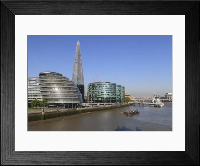 Framed Print : South Bank with City Hall, Shard London Bridge and More London buildings, London, England, United Kingdom, Europe Framed Print : South Bank with City Hall, Shard London Bridge and More London buildings, London, England, United Kingdom, Europe
