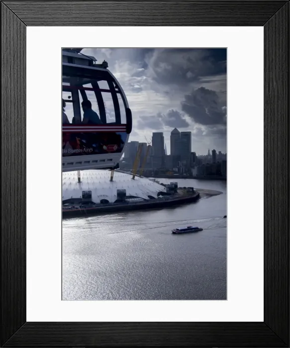 Framed Print : View over O2 Arena with Canary Wharf in background, London, England, United Kingdom, Europe Framed Print : View over O2 Arena with Canary Wharf in background, London, England, United Kingdom, Europe