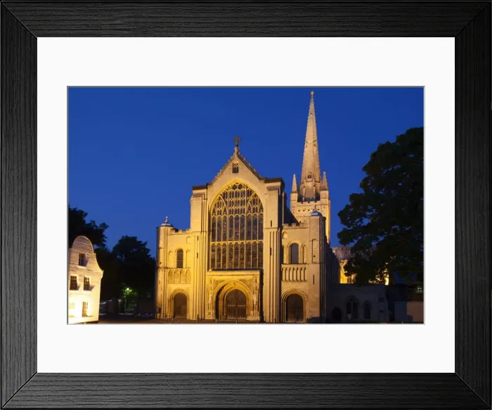 Framed Print : Norwich Cathedral floodlit at dusk, Norwich, Norfolk, England, United Kingdom, Europe Framed Print : Norwich Cathedral floodlit at dusk, Norwich, Norfolk, England, United Kingdom, Europe