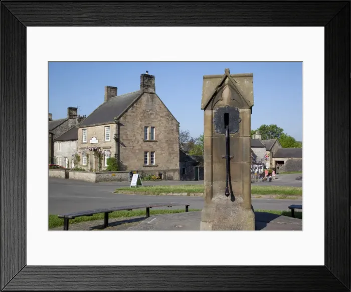 Framed Print : Village well, Hartington, Peak District, Derbyshire, England, United Kingdom, Europe