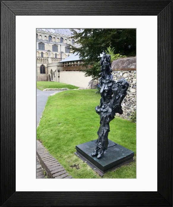 Framed Print : Modern sculpture in Cathedral Upper Close, Norwich, Norfolk, England, United Kingdom, Europe Framed Print : Modern sculpture in Cathedral Upper Close, Norwich, Norfolk, England, United Kingdom, Europe