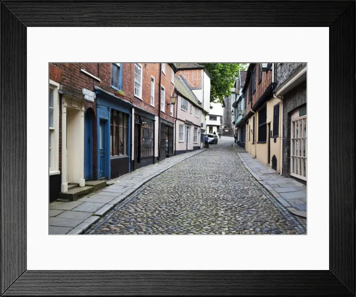 Framed Print : Elm Hill, Norwich, Norfolk, England, United Kingdom, Europe Framed Print : Elm Hill, Norwich, Norfolk, England, United Kingdom, Europe