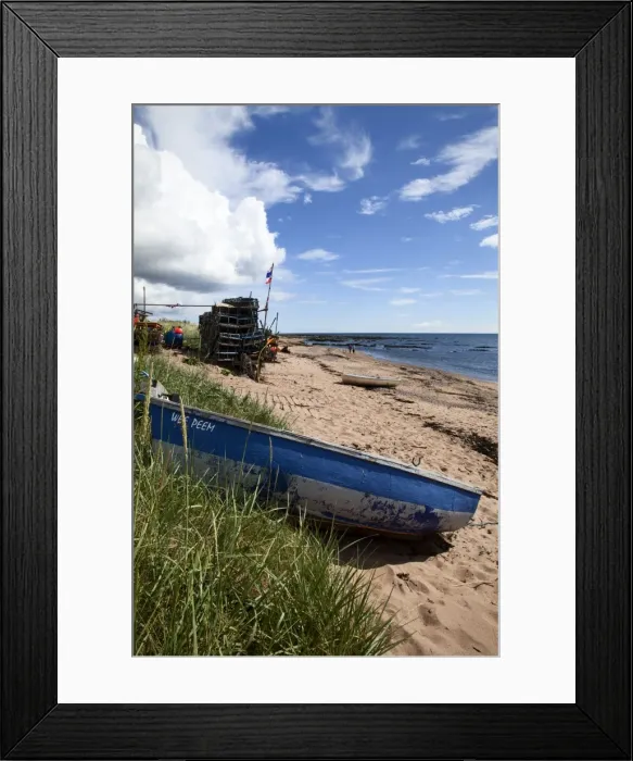 Framed Print : Fishing boat on the beach at Carnoustie, Angus, Scotland, United Kingdom, Europe Framed Print : Fishing boat on the beach at Carnoustie, Angus, Scotland, United Kingdom, Europe