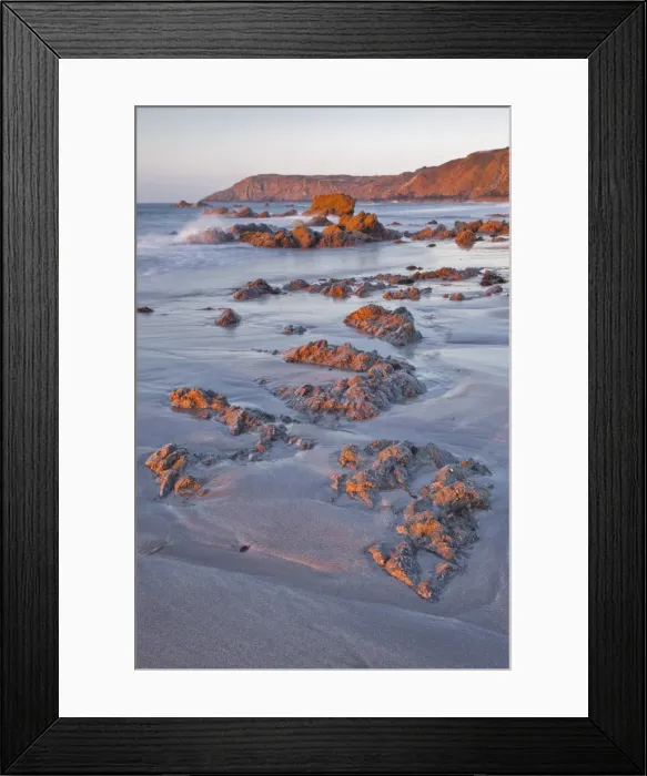 Framed Print : Dawn on Kennack Sands on the Lizard Peninsula in Cornwall, England, United Kingdom, Europe Framed Print : Dawn on Kennack Sands on the Lizard Peninsula in Cornwall, England, United Kingdom, Europe