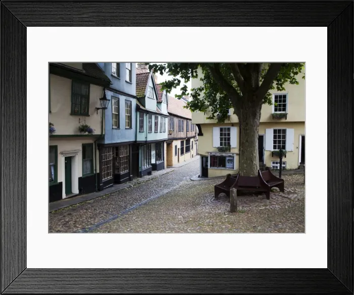 Framed Print : Old buildings on Elm Hill, Norwich, Norfolk, England, United Kingdom, Europe Framed Print : Old buildings on Elm Hill, Norwich, Norfolk, England, United Kingdom, Europe