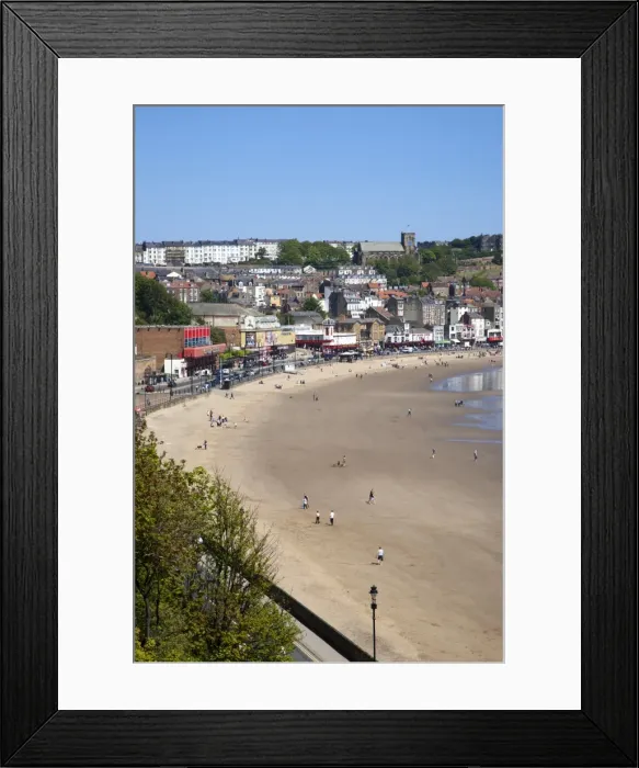 Framed Print : South Sands from the Cliff Top, Scarborough, North Yorkshire, Yorkshire, England, United Kingdom, Europe Framed Print : South Sands from the Cliff Top, Scarborough, North Yorkshire, Yorkshire, England, United Kingdom, Europe