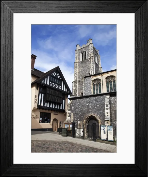 Framed Print : St. John Maddermarket from Pottergate, Norwich, Norfolk, England, United Kingdom, Europe Framed Print : St. John Maddermarket from Pottergate, Norwich, Norfolk, England, United Kingdom, Europe