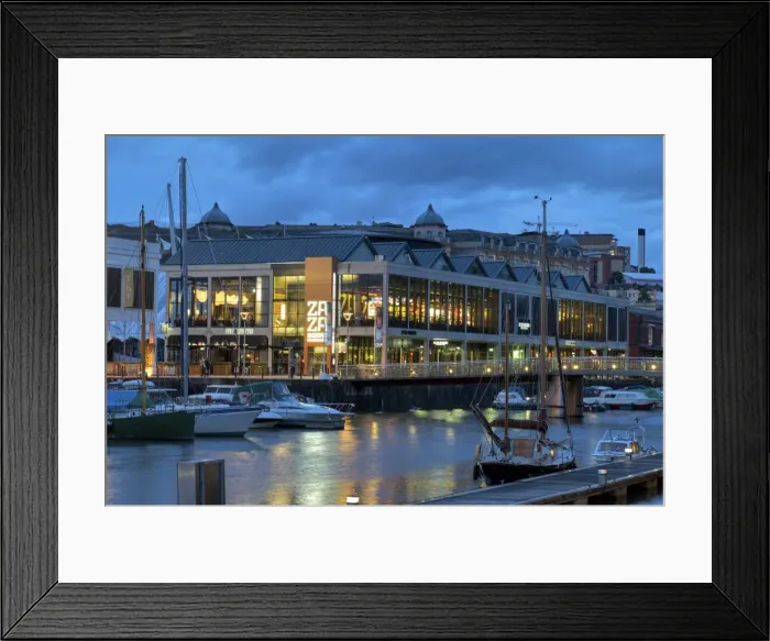 Framed Print : Harbourside bars and restaurants, Bristol, England, United Kingdom, Europe Framed Print : Harbourside bars and restaurants, Bristol, England, United Kingdom, Europe