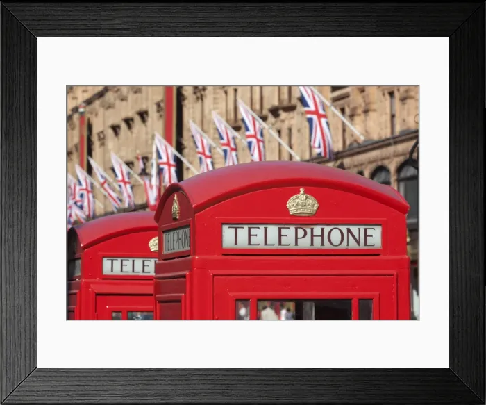 Framed Print : Red telephone boxes opposite Harrods, Knightsbridge, London, England, United Kingdom, Europe Framed Print : Red telephone boxes opposite Harrods, Knightsbridge, London, England, United Kingdom, Europe