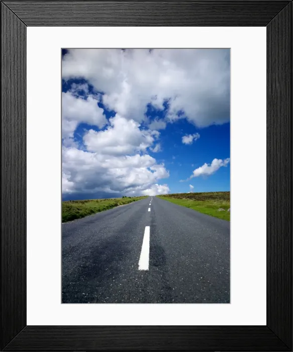 Framed Print : Road across Dartmoor, Devon, England, United Kingdom, Europe Framed Print : Road across Dartmoor, Devon, England, United Kingdom, Europe