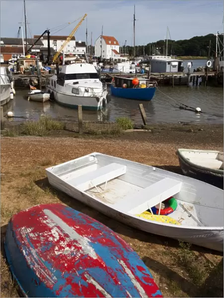 Boats at Woodbridge Riverside, Woodbridge, Suffolk, England, United Kingdom, Europe