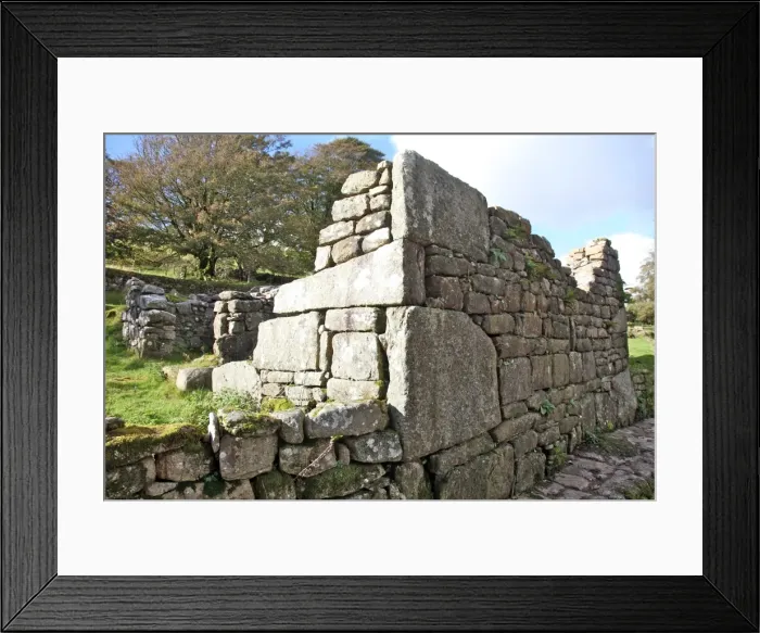 Framed Print : Ruined walls of a former medieval village at Challacombe, Dartmoor, Devon, England, United Kingdom, Europe Framed Print : Ruined walls of a former medieval village at Challacombe, Dartmoor, Devon, England, United Kingdom, Europe