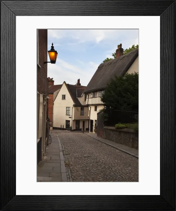 Framed Print : Elm Hill, Norwich, Norfolk, England, United Kingdom, Europe Framed Print : Elm Hill, Norwich, Norfolk, England, United Kingdom, Europe