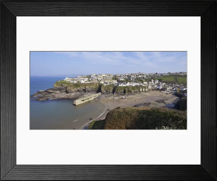 Framed Print : Panoramic photo of old harbour in Port Isaac in spring sunshine, Cornwall, England, United Kingdom, Europe Framed Print : Panoramic photo of old harbour in Port Isaac in spring sunshine, Cornwall, England, United Kingdom, Europe