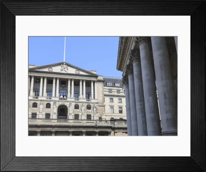 Framed Print : The Bank of England and Royal Exchange, Threadneedle Street, City of London, London, England, United Kingdom, Europe Framed Print : The Bank of England and Royal Exchange, Threadneedle Street, City of London, London, England, United Kingdom, Europe