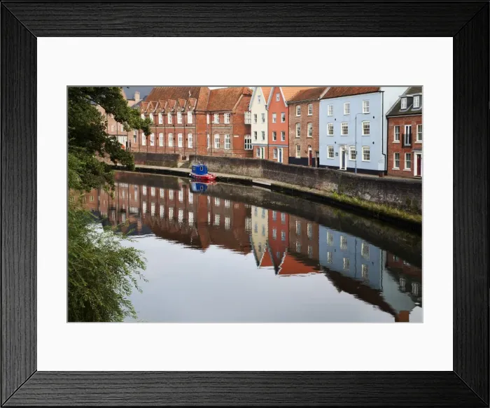 Framed Print : Quayside buildings reflected in the River Wensum, Norwich, Norfolk, England, United Kingdom, Europe Framed Print : Quayside buildings reflected in the River Wensum, Norwich, Norfolk, England, United Kingdom, Europe