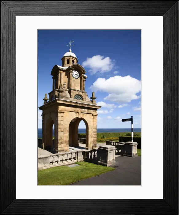 Framed Print : Holbeck Clock Tower on Esplanade, Scarborough, North Yorkshire, Yorkshire, England, United Kingdom, Europe Framed Print : Holbeck Clock Tower on Esplanade, Scarborough, North Yorkshire, Yorkshire, England, United Kingdom, Europe