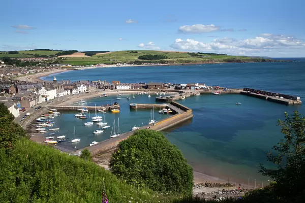 Stonehaven Harbour from Harbour View, Stonehaven, Aberdeenshire, Scotland, United Kingdom, Europe