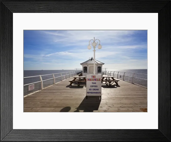 Framed Print : Boardwalk Cafe on the Pier at Felixstowe, Suffolk, England, United Kingdom, Europe Framed Print : Boardwalk Cafe on the Pier at Felixstowe, Suffolk, England, United Kingdom, Europe