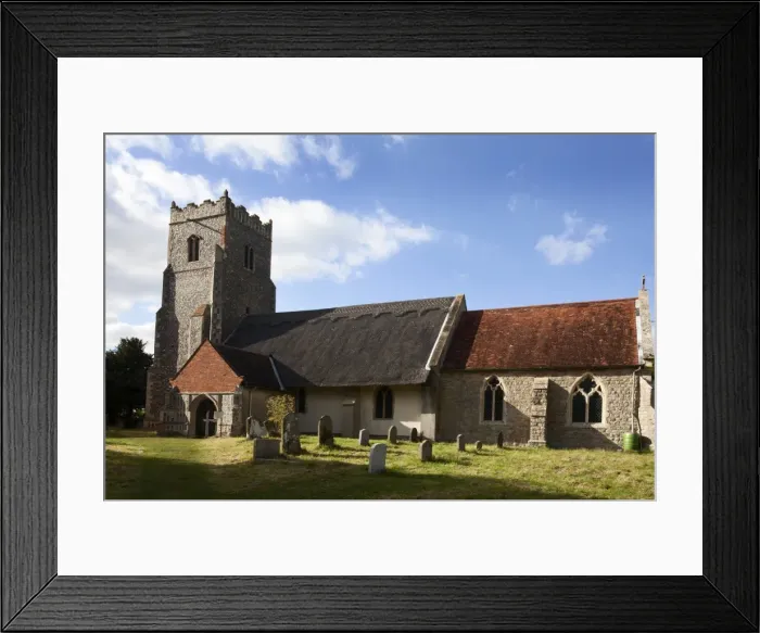 Framed Print : St. Botolphs Church with its thatched roof at Iken, Suffolk, England, United Kingdom, Europe Framed Print : St. Botolphs Church with its thatched roof at Iken, Suffolk, England, United Kingdom, Europe