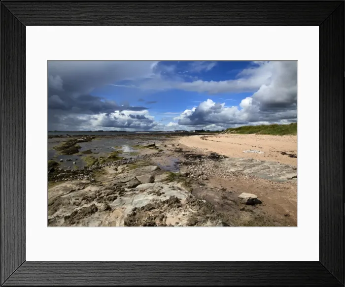 Framed Print : Rocks on the beach at Carnoustie, Angus, Scotland, United Kingdom, Europe Framed Print : Rocks on the beach at Carnoustie, Angus, Scotland, United Kingdom, Europe