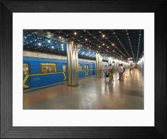 Framed Print : Livyi Bereh Station, Darnitski district, Kiev, Ukraine, Europe Framed Print : Livyi Bereh Station, Darnitski district, Kiev, Ukraine, Europe