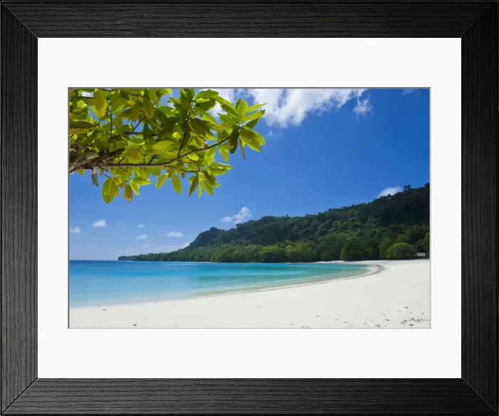 Framed Print : Turquoise water and white sand at the Champagne beach, Island of Espiritu Santo, Vanuatu, South Pacific, Pacific Framed Print : Turquoise water and white sand at the Champagne beach, Island of Espiritu Santo, Vanuatu, South Pacific, Pacific