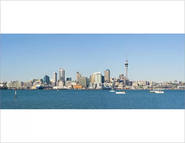 Panorama of the Auckland city skyline, Auckland, North Island, New Zealand, Pacific