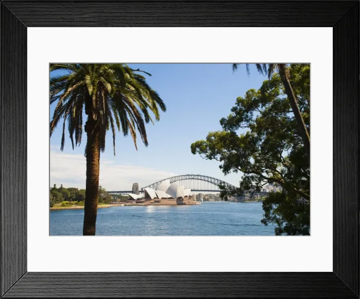 Framed Print : Sydney Opera House, UNESCO World Heritage Site, and Sydney Harbour Bridge from the Botanic Gardens, Sydney, New South Wales, Australia, Pacific Framed Print : Sydney Opera House, UNESCO World Heritage Site, and Sydney Harbour Bridge from the Botanic Gardens, Sydney, New South Wales, Australia, Pacific