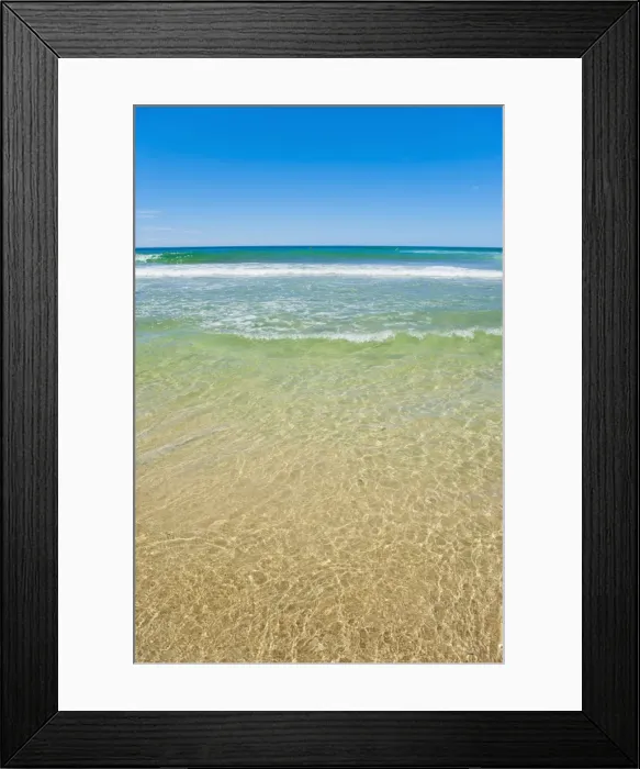 Framed Print : Crystal clear blue sea at Surfers Paradise, Gold Coast, Queensland, Australia, Pacific Framed Print : Crystal clear blue sea at Surfers Paradise, Gold Coast, Queensland, Australia, Pacific