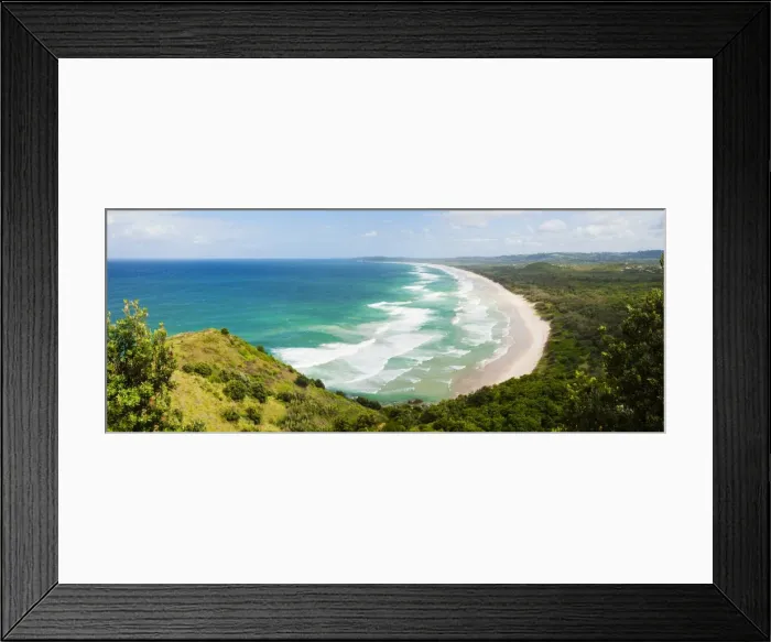 Framed Print : Panoramic aerial view of Tallow Beach at Byron Bay, New South Wales, Australia, Pacific Framed Print : Panoramic aerial view of Tallow Beach at Byron Bay, New South Wales, Australia, Pacific