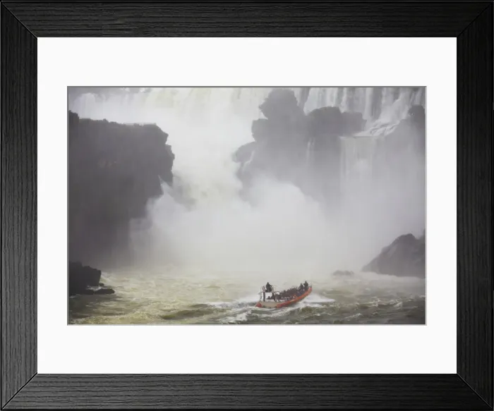 Framed Print : Tourist boat at Iguazu Falls, Iguazu National Park, UNESCO World Heritage Site, Misiones, Argentina, South America Framed Print : Tourist boat at Iguazu Falls, Iguazu National Park, UNESCO World Heritage Site, Misiones, Argentina, South America