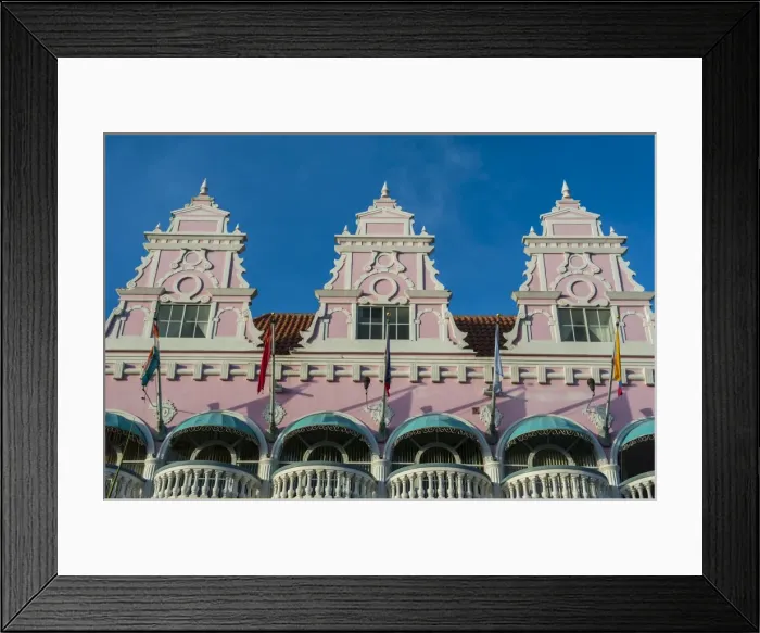 Framed Print : Downtown Oranjestad, capital of Aruba, ABC Islands, Netherlands Antilles, Caribbean, Central America Framed Print : Downtown Oranjestad, capital of Aruba, ABC Islands, Netherlands Antilles, Caribbean, Central America