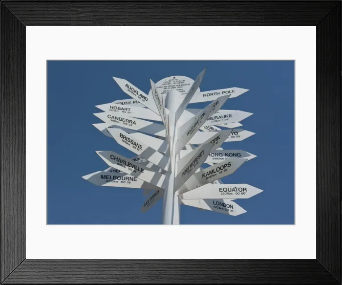 Framed Print : Town signs around the world, Mount Isa, Queensland, Australia, Pacific