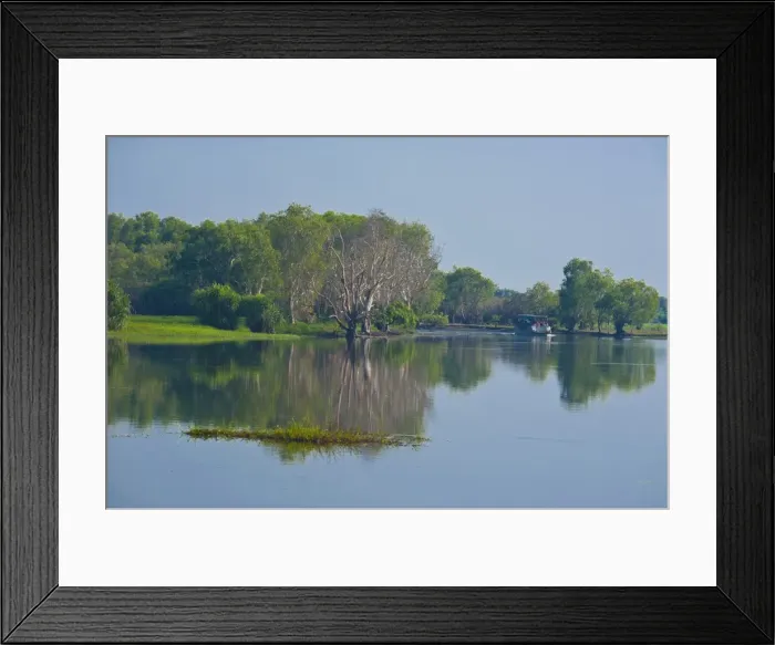 Framed Print : River cruise ship Kakadu National Park, UNESCO World Heritage Site, Northern Territory, Australia, Pacific