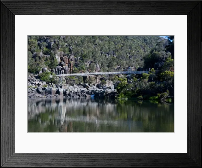 Framed Print : Suspension bridge over the Cataract Gorge, Launceston, Tasmania, Australia, Pacific Framed Print : Suspension bridge over the Cataract Gorge, Launceston, Tasmania, Australia, Pacific