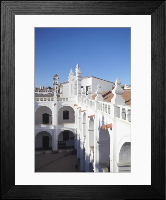 Framed Print : Courtyard of Convento de San Felipe Neri, Sucre, UNESCO World Heritage Site, Bolivia, South America Framed Print : Courtyard of Convento de San Felipe Neri, Sucre, UNESCO World Heritage Site, Bolivia, South America