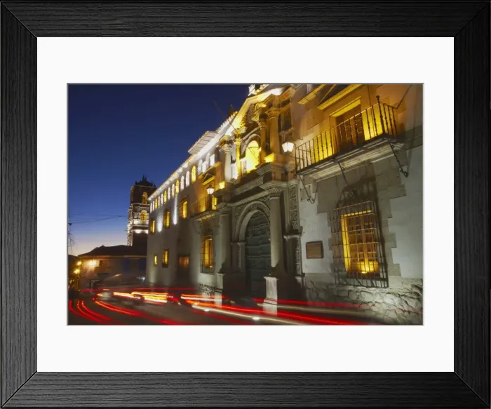 Framed Print : Casa Nacional de la Moneda (National Mint Museum) at dusk, Potosi, UNESCO World Heritage Site, Bolivia, South America Framed Print : Casa Nacional de la Moneda (National Mint Museum) at dusk, Potosi, UNESCO World Heritage Site, Bolivia, South America
