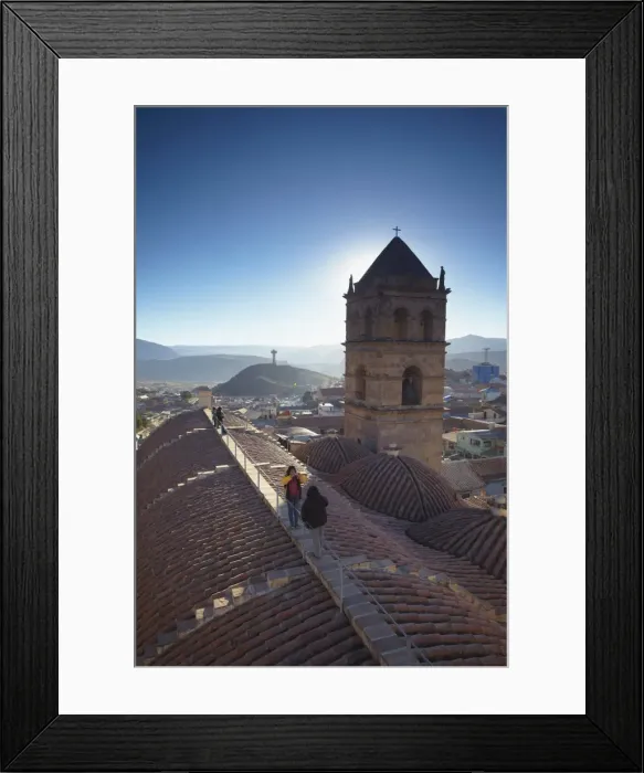 Framed Print : People on rooftop of Convento de San Francisco, Potosi, UNESCO World Heritage Site, Bolivia, South America Framed Print : People on rooftop of Convento de San Francisco, Potosi, UNESCO World Heritage Site, Bolivia, South America