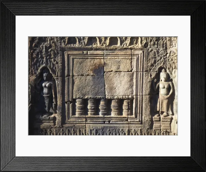 Framed Print : Bas-relief at Angkor era ruins of Wat Nokor, Kampong Cham, Cambodia, Indochina, Southeast Asia, Asia Framed Print : Bas-relief at Angkor era ruins of Wat Nokor, Kampong Cham, Cambodia, Indochina, Southeast Asia, Asia