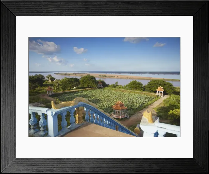 Framed Print : View of Mekong River from Wat Han Chey, Kampong Cham, Cambodia, Indochina, Southeast Asia, Asia Framed Print : View of Mekong River from Wat Han Chey, Kampong Cham, Cambodia, Indochina, Southeast Asia, Asia